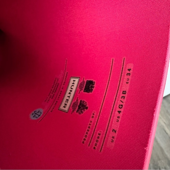 Girl’s Hunter Boots in Hyper Pink eu 34 - Picture 4 of 5